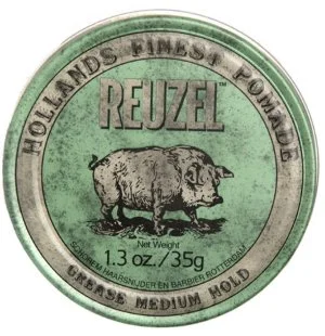 REUZEL Styling Green Pomade Grease Medium Hold hair pomade with medium hold and shine 35 g for men