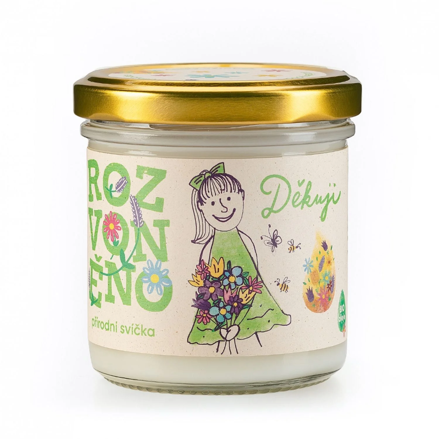 Rozvoněno Scented Candle - Thank You (130 ml) - with Grapefruit, Lime and Bergamot