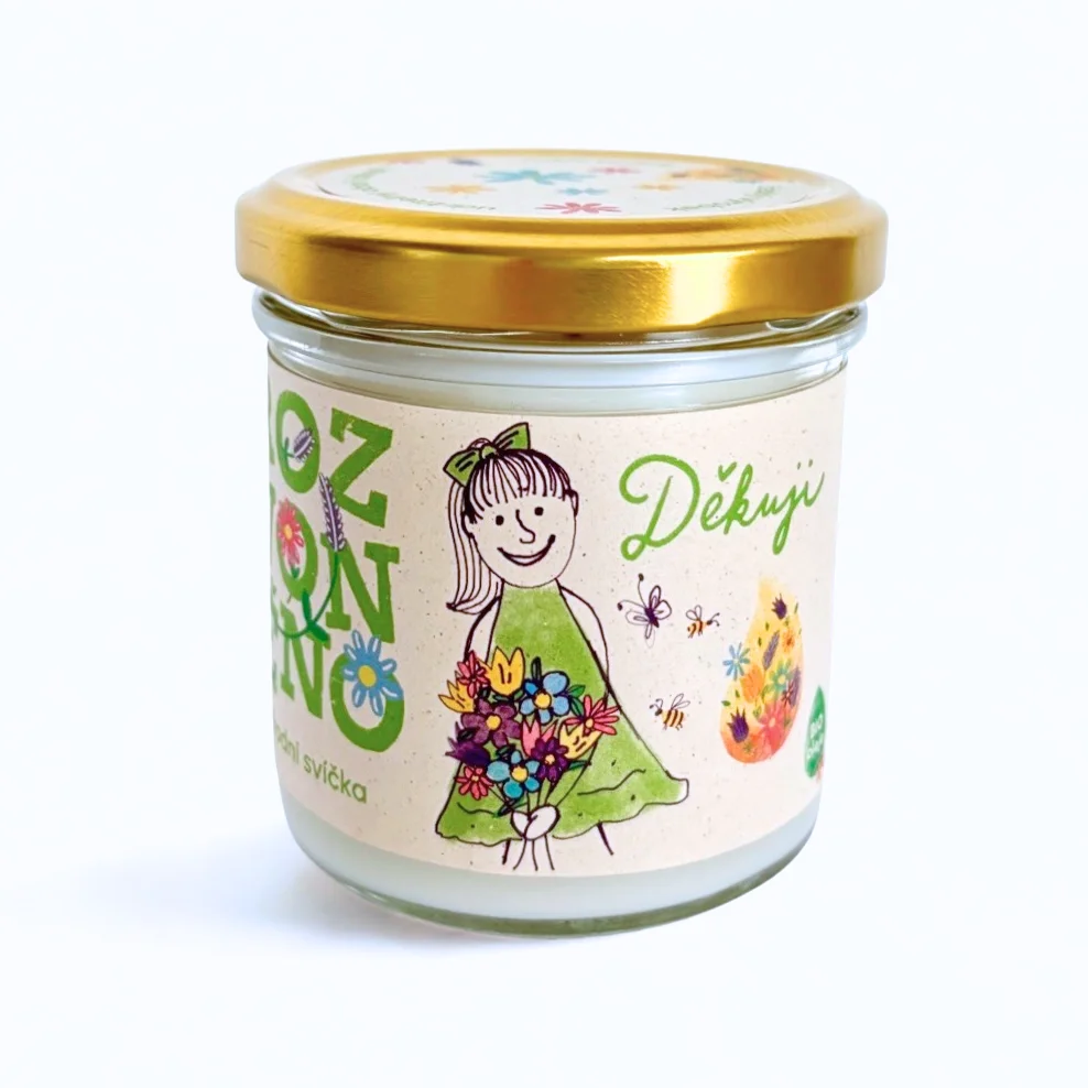 Rozvoněno Scented Candle - Thank You (130 ml) - with Grapefruit, Lime and Bergamot