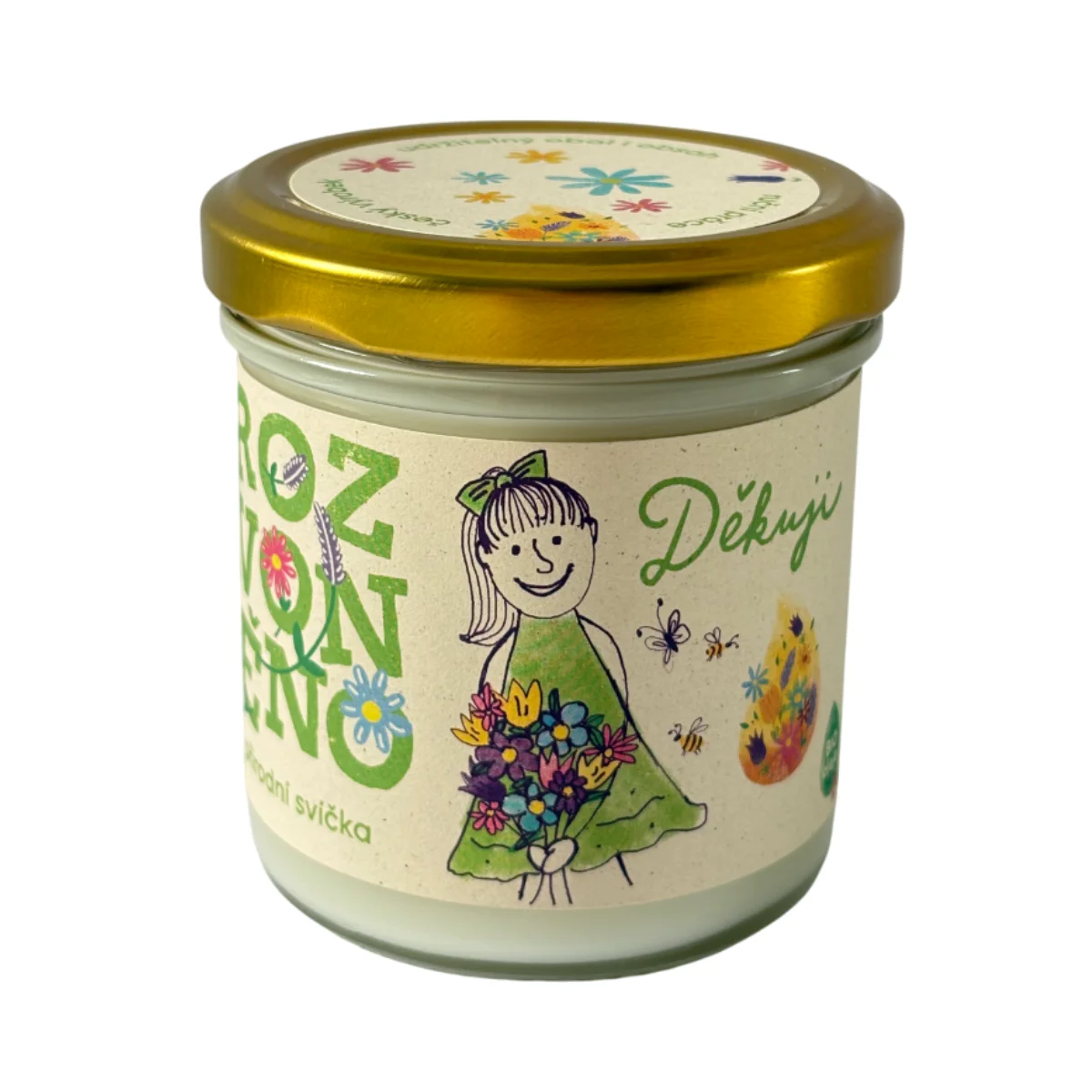 Rozvoněno Scented Candle - Thank You (130 ml) - with Grapefruit, Lime and Bergamot