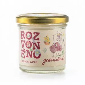 Rozvoněno Scented candle - Unique (130 ml) - with geranium and palm rose