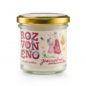 Rozvoněno Scented candle - Unique Mom (130 ml) - with geranium, orange and patchouli