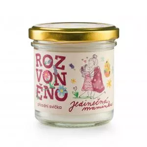 Rozvoněno Scented candle - Unique Mom (130 ml) - with geranium, orange and patchouli