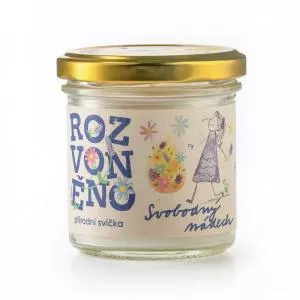 Rozvoněno Scented candle - Free Breath (130 ml) - with the scent of Scots pine