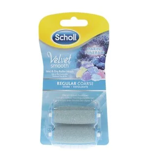 Scholl Velvet Smooth Medium Exfoliation Replacement Heads with Marine Minerals 2 pcs