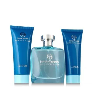 Sergio Tacchini Ocean's Club Eau de Toilette for Men 100 ml + Aftershave Balm 100 ml + Shower Gel