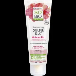 SO’BiO étic Shampoo for colored and highlighted hair with organic hibiscus (250 ml) - maintains radiant color