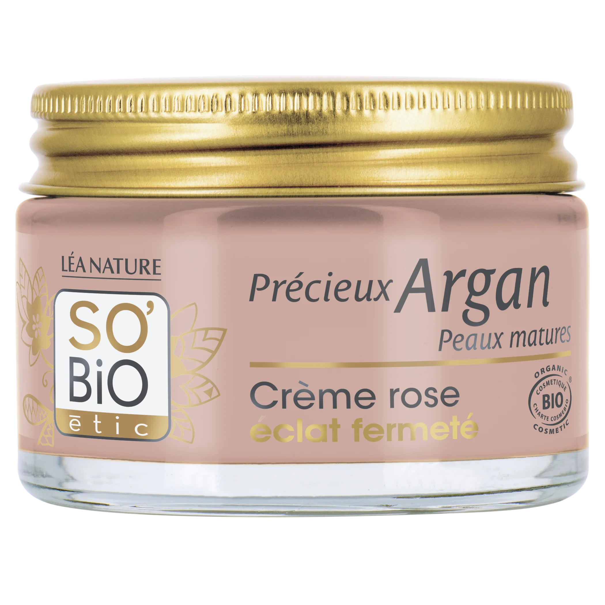 SO’BiO étic Anti-age Precieux Argan Pink Firming Day Cream GOLD BIO (50 ml) - firms and brightens the complexion