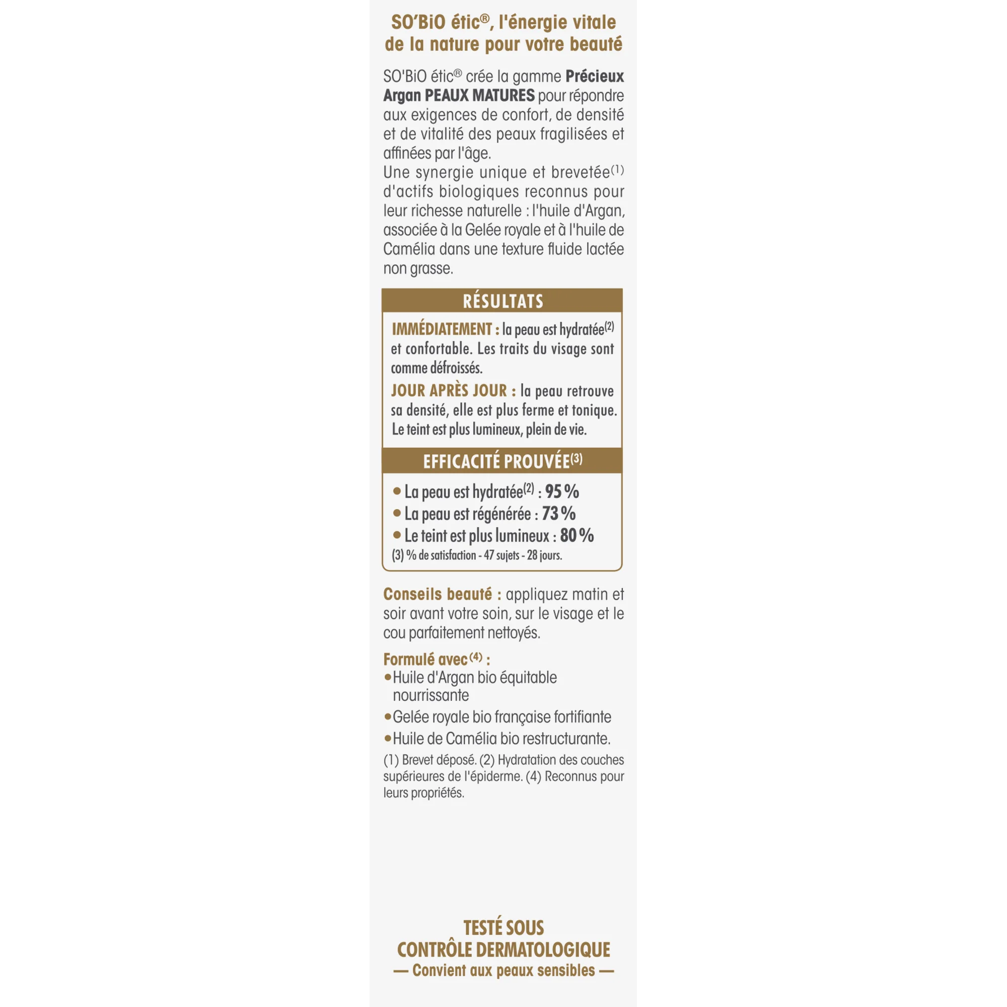 SO’BiO étic Anti-Age Precious Argan Hydrating and Regenerating GOLD BIO Serum (30 ml) - with Hyaluronic Acid