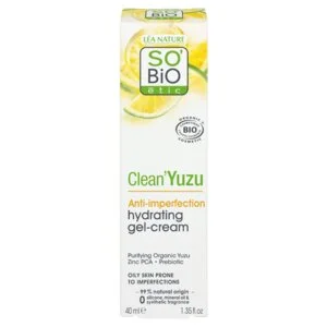 SO’BiO étic Clean Yuzu BIO Hydrating Facial Gel Cream (40 ml) - ideal for oily skin
