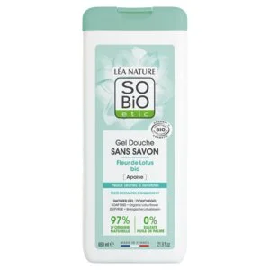 SO’BiO étic SOAP-FREE Shower Gel with Organic Lotus Flower (650 ml) - ideal for dry and sensitive skin