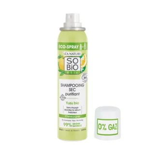SO’BiO étic Cleansing Dry Shampoo Spray with Organic Yuzu (100 ml) - leaves hair fresh and smooth