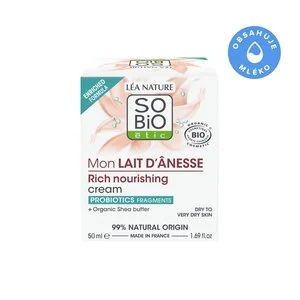 SO’BiO étic Richly Nourishing Cream with Organic Donkey Milk (50 ml) - for Very Dry Skin