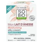 SO’BiO étic Silky Moisturizing Cream with Organic Donkey Milk (50 ml) - for All Skin Types, Including Sensitive Skin