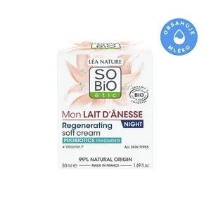 SO’BiO étic BIO Donkey Milk Regenerating Night Cream (50 ml) - Whipped Texture