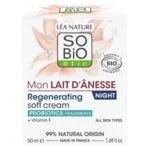 SO’BiO étic BIO Donkey Milk Regenerating Night Cream (50 ml) - Whipped Texture
