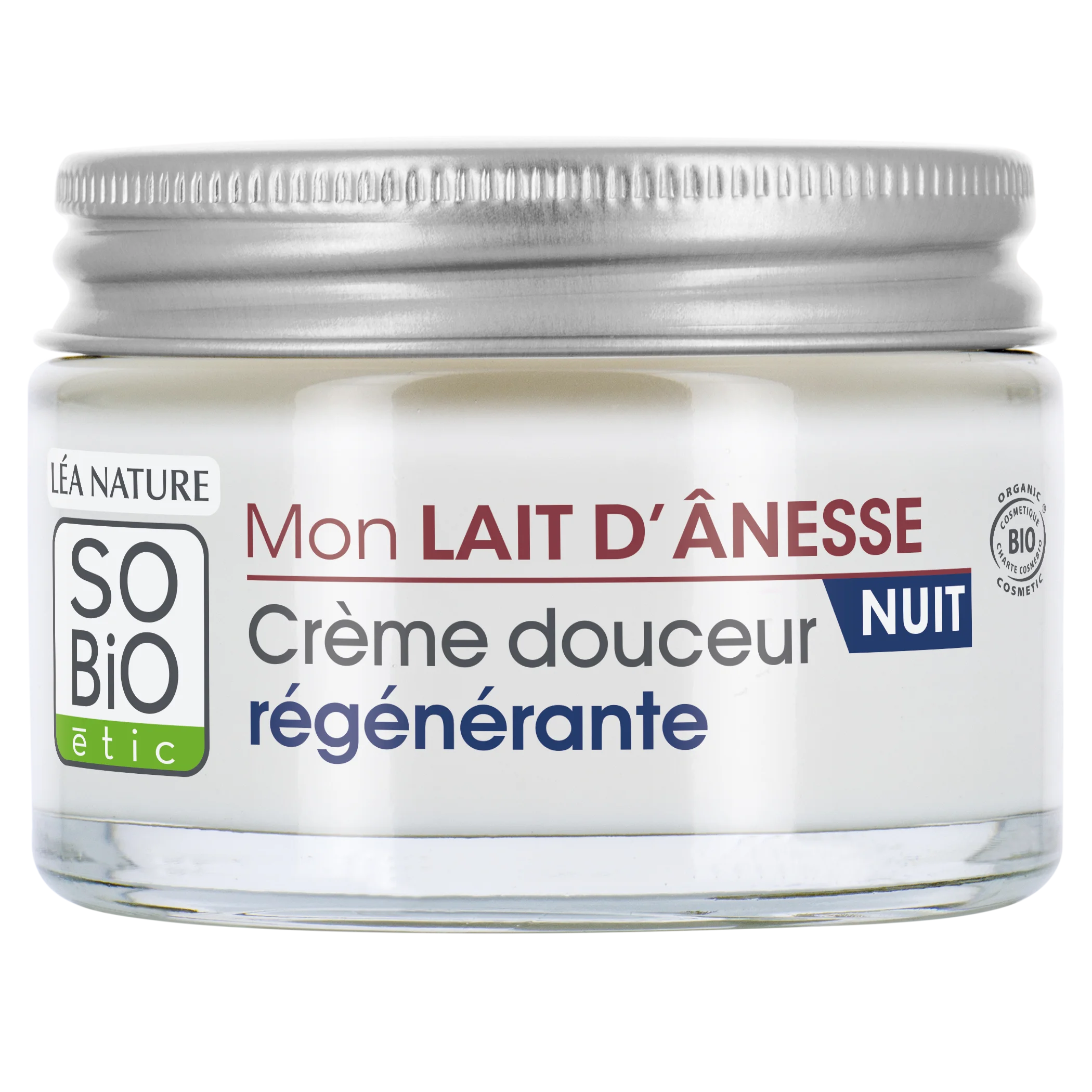 SO’BiO étic BIO Donkey Milk Regenerating Night Cream (50 ml) - Whipped Texture