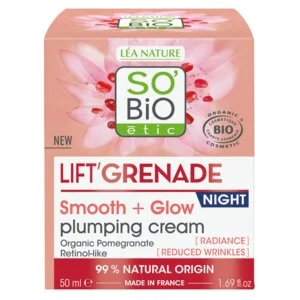 SO’BiO étic Lift'Grenade BIO Brightening Anti-Wrinkle Night Cream (50 ml) - with Pomegranate