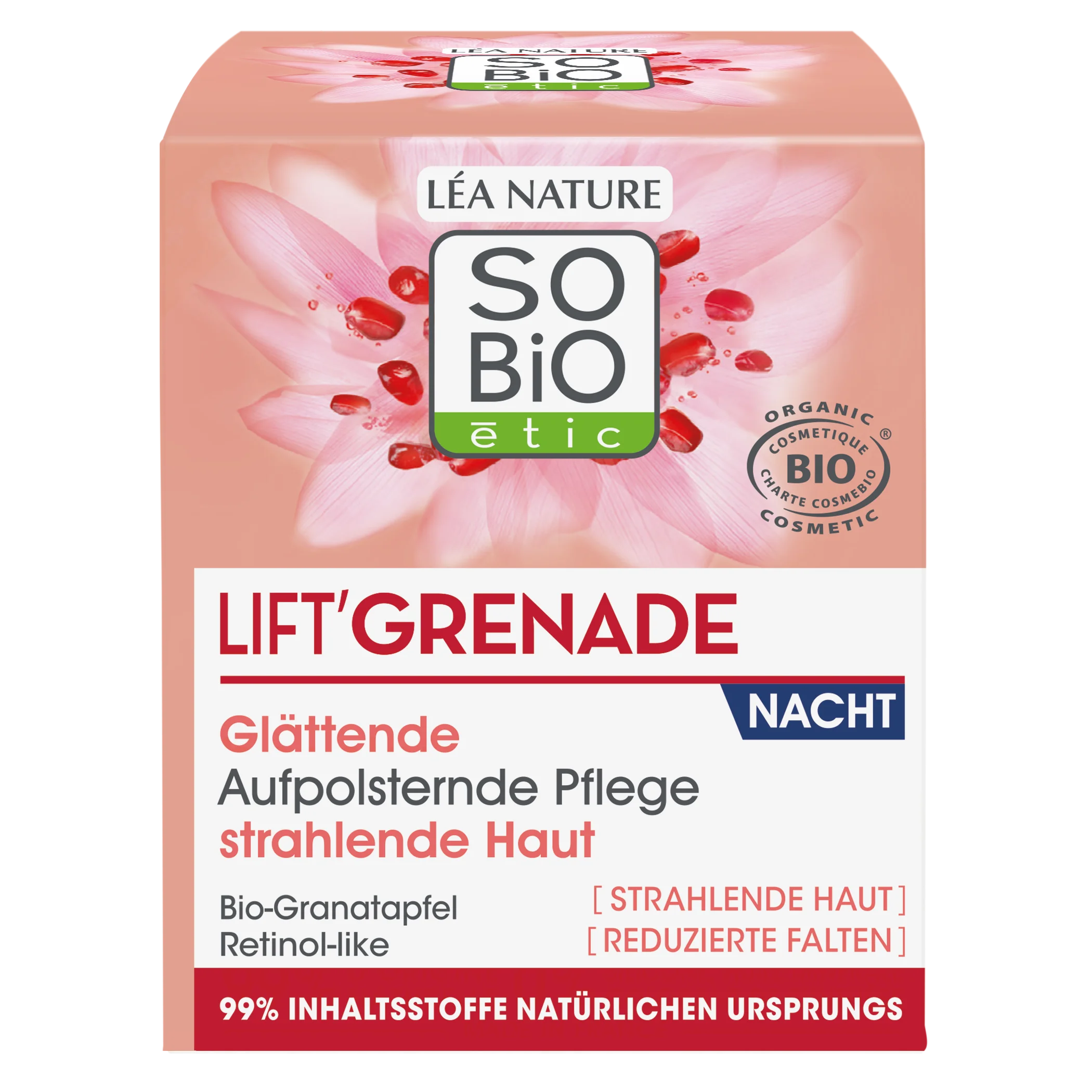 SO’BiO étic Lift'Grenade BIO Brightening Anti-Wrinkle Night Cream (50 ml) - with Pomegranate
