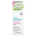 SO’BiO étic Protective Cream for Sensitive Skin with Aloe Vera 5-in-1 BIO (50 ml) - Hydrates and Soothes Skin