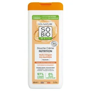 SO’BiO étic NUTRITION Cream Shower with Organic Argan Oil (650 ml) - Ideal for Dry Skin