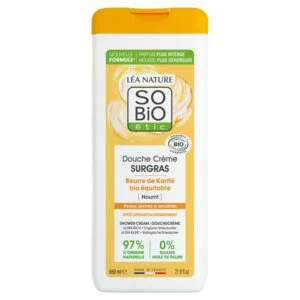 SO’BiO étic SURGRAS Shower Cream with Organic Shea Butter (650 ml) - ideal for dry and sensitive skin