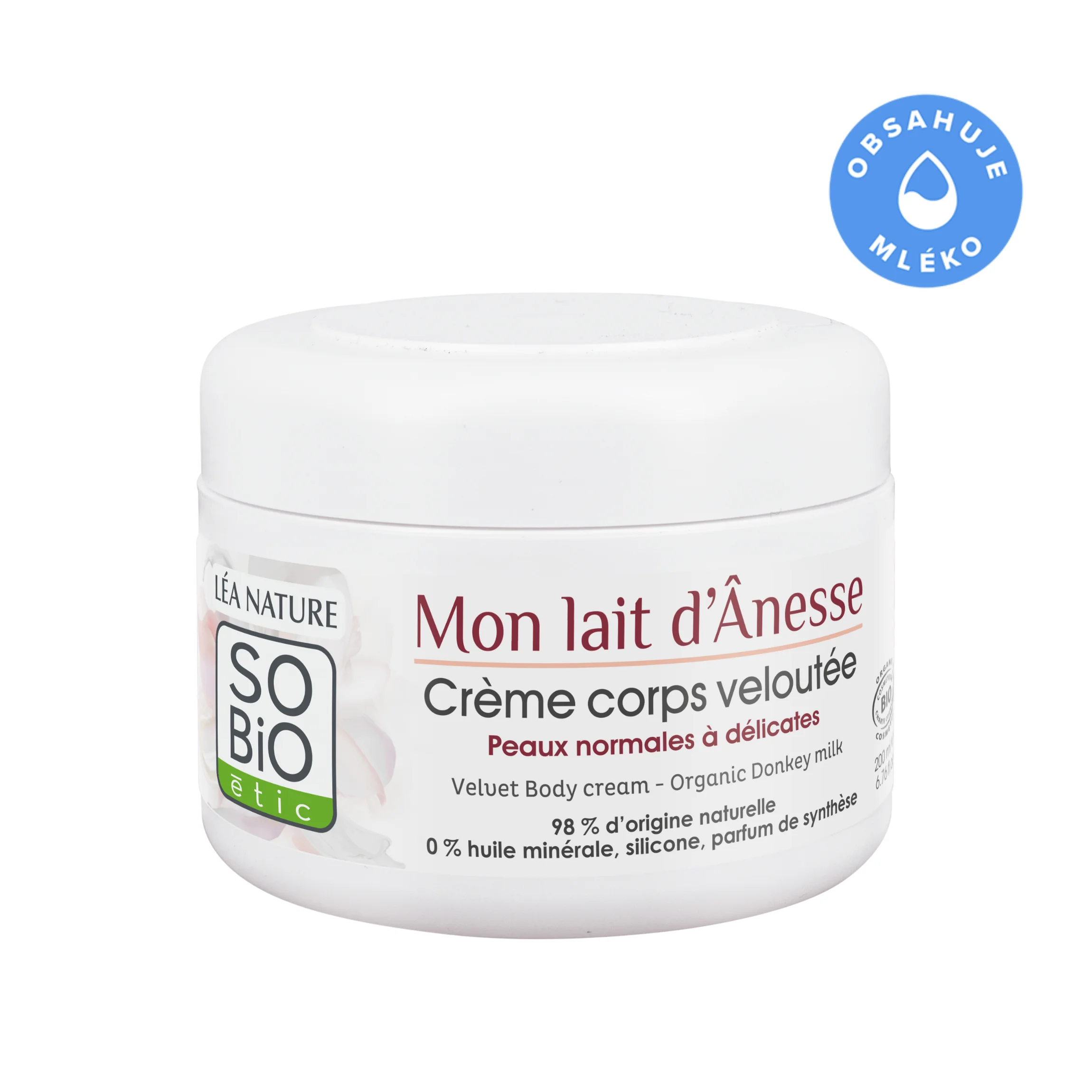 SO’BiO étic Nourishing Body Cream with Organic Donkey Milk (200 ml) - also for sensitive skin