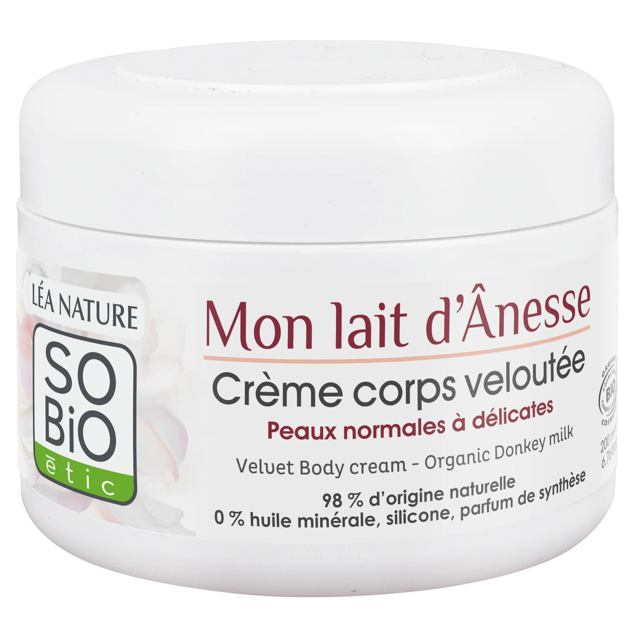 SO’BiO étic Nourishing Body Cream with Organic Donkey Milk (200 ml) - also for sensitive skin