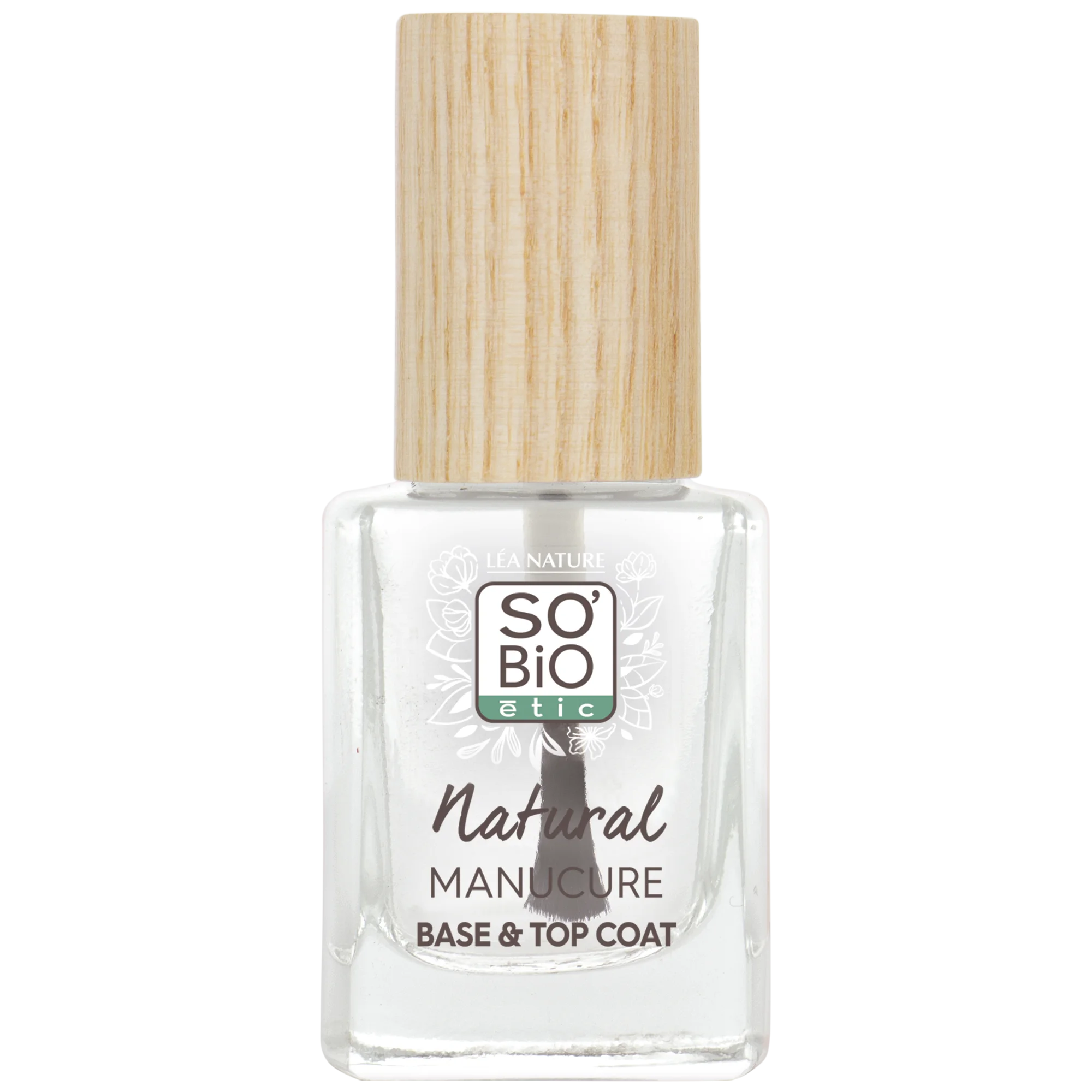 SO’BiO étic Transparent Nail Polish - Base and Top Coat (11 ml) - Strengthens and Smooths Nails