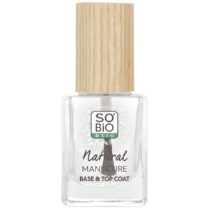 SO’BiO étic Transparent Nail Polish - Base and Top Coat (11 ml) - Strengthens and Smooths Nails