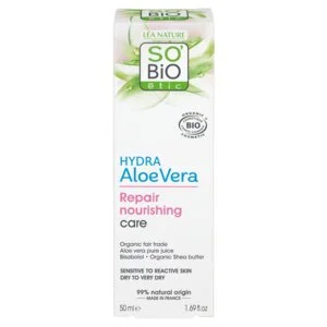 SO’BiO étic Nourishing Repair Care with Aloe Vera for Sensitive Skin BIO (50 ml) - Hydrates and Nourishes the Skin