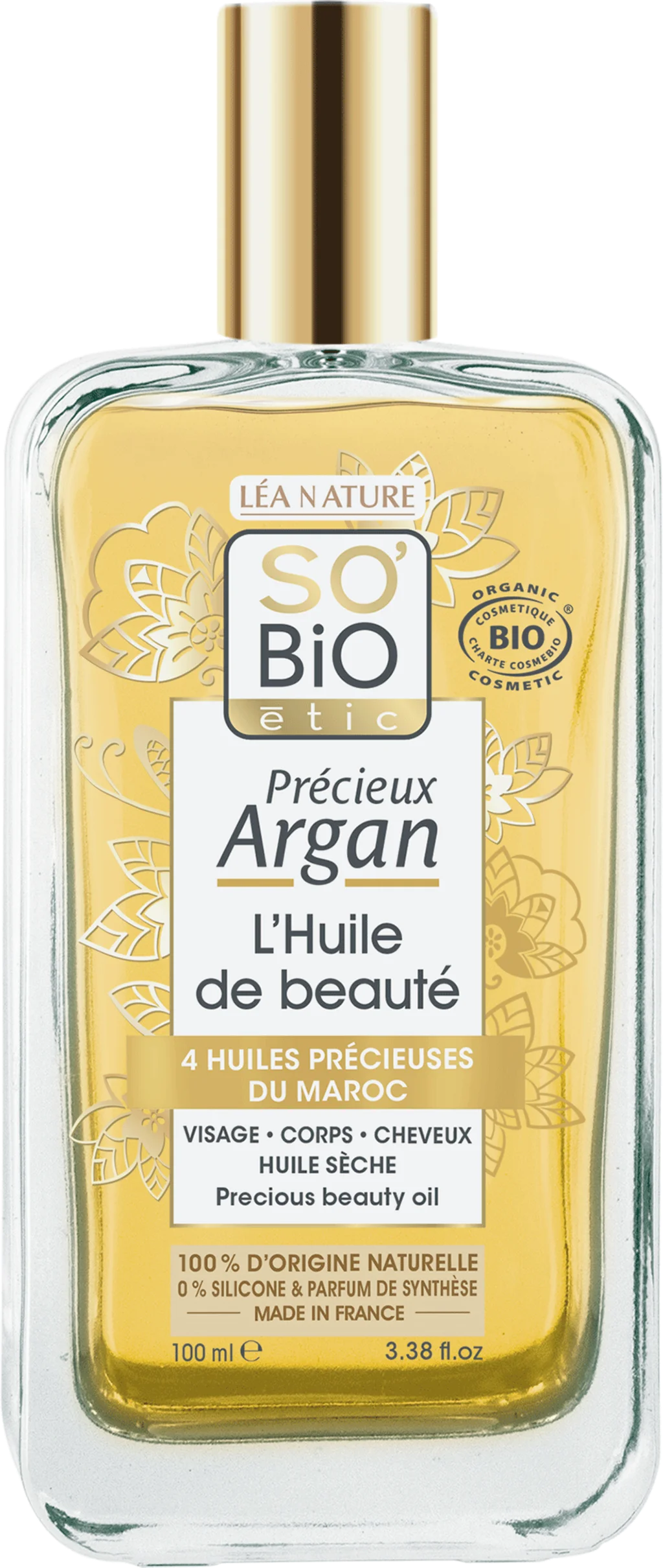 SO’BiO étic Précieux Argan Nourishing Oil for Body, Face and Hair BIO (100 ml) - Elixir of Youth and Beauty
