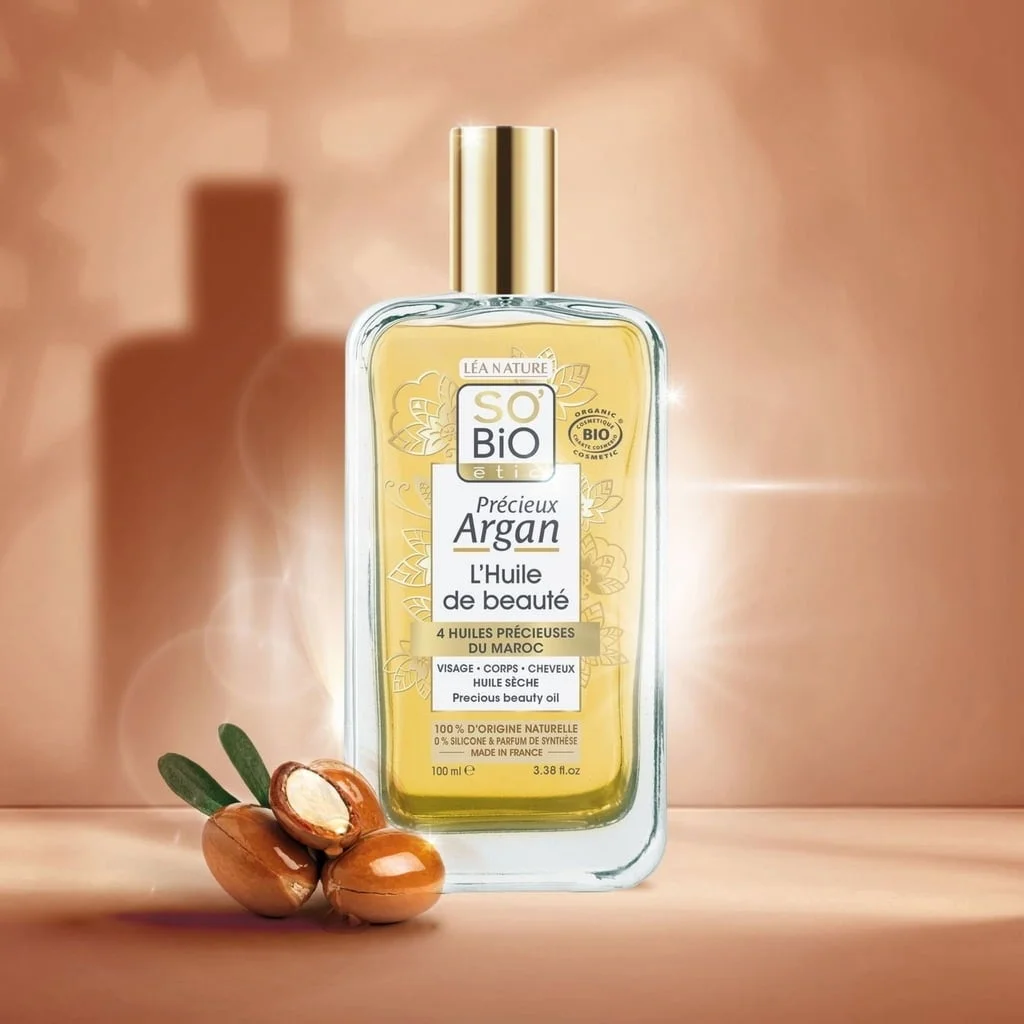 SO’BiO étic Précieux Argan Nourishing Oil for Body, Face and Hair BIO (100 ml) - Elixir of Youth and Beauty
