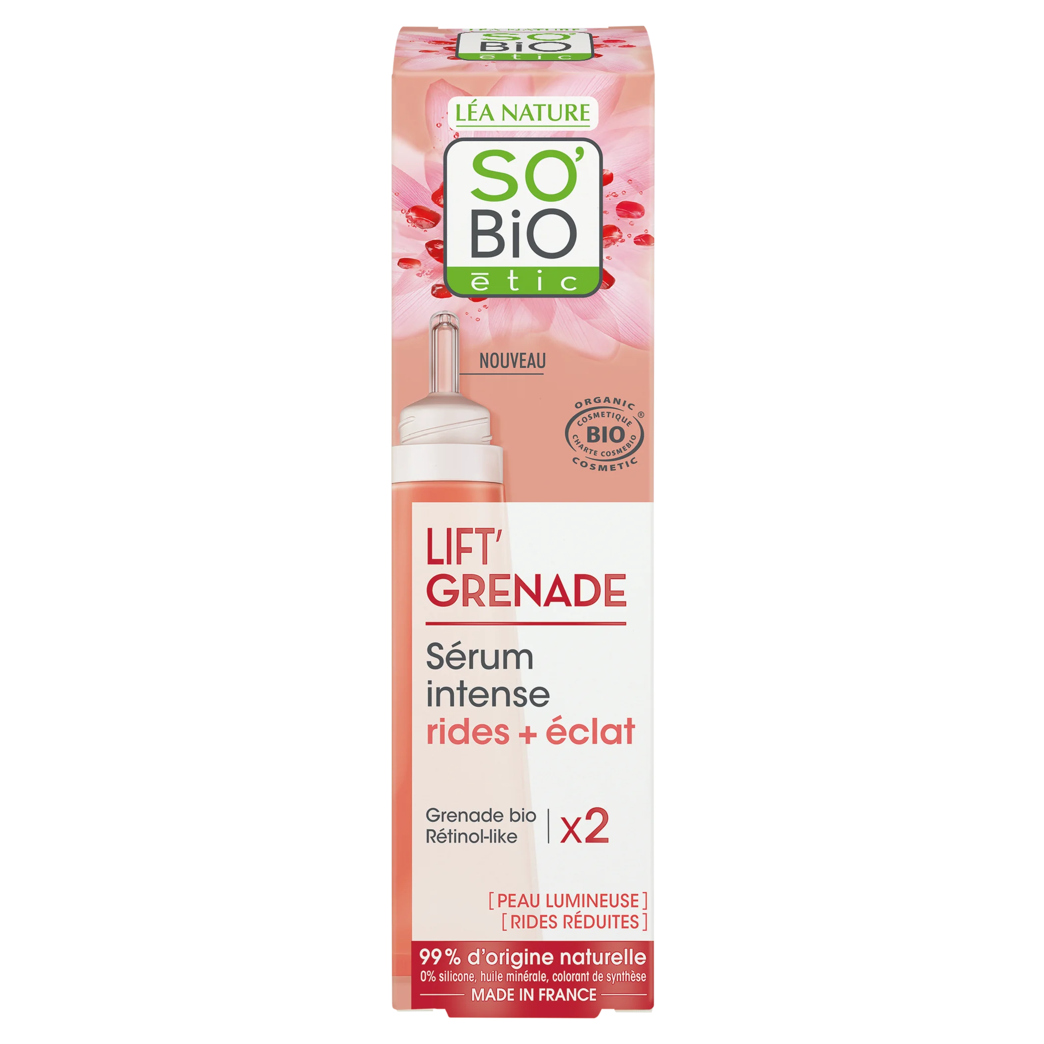 SO’BiO étic Lift'Grenade BIO Brightening Anti-Wrinkle Serum (30 ml) - with Pomegranate