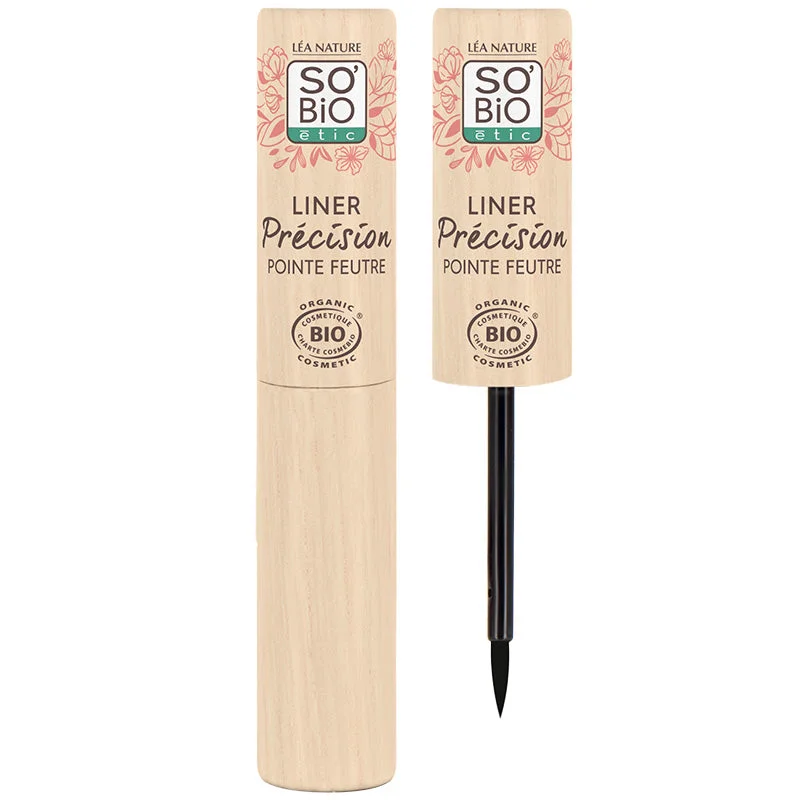 SO’BiO étic Organic Liquid Eyeliner - 01 Black (3 ml) - highlights your eyes