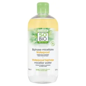 SO’BiO étic Pur BAMBOO BIO Bi-Phase Micellar Water (500 ml) - with Organic Bamboo and Moringa