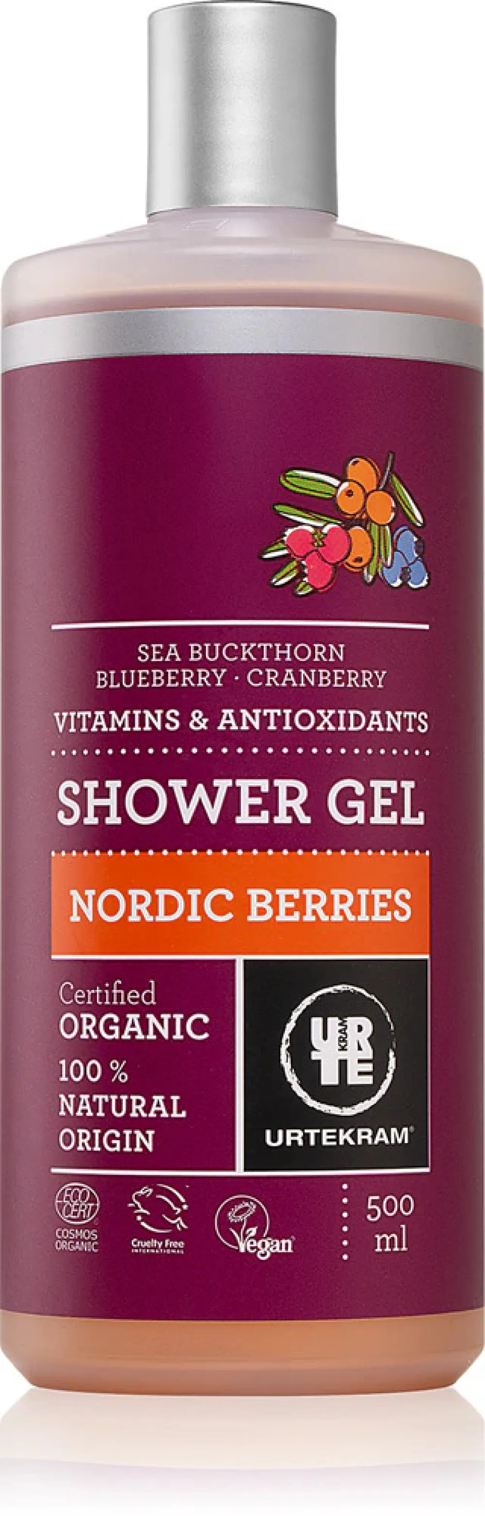 Urtekram Shower gel Nordic Berries 500ml BIO, VEG