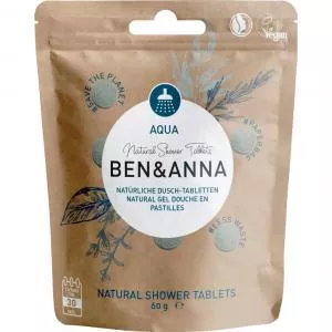 Ben & Anna Shower gel in Aqua tablets (24 pcs) - 1 tablet = 3-5 washes