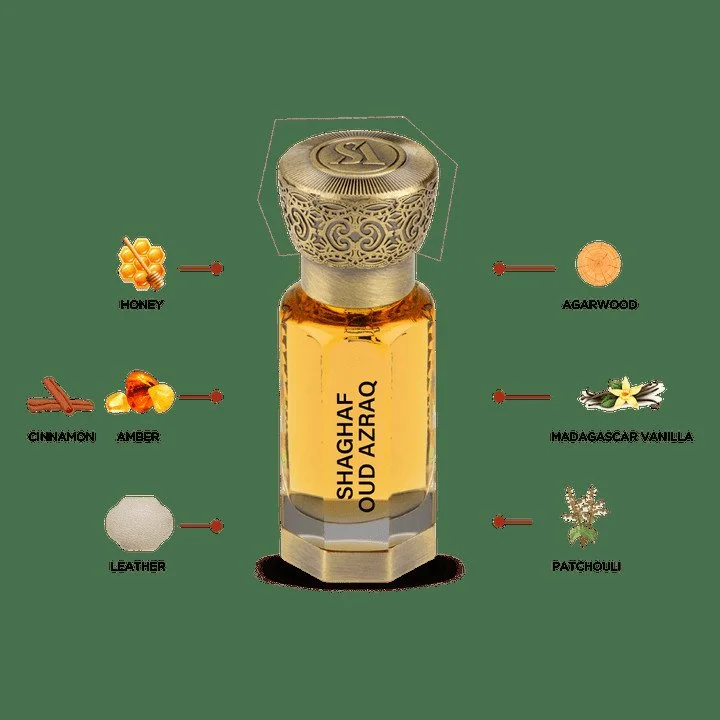 Shaghaf Oud Azraq Concentrated Perfume Oil U 12 ml