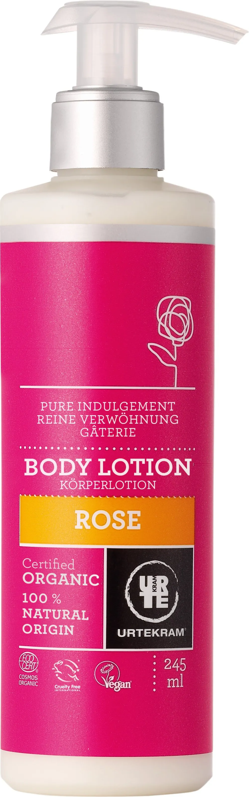 Urtekram Body milk pink 245ml BIO, VEG