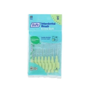 TePe Extra Soft Interdental Brushes Size 5 Green (0.8 mm) 8 pcs