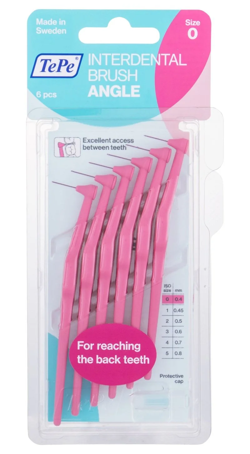 Angle Interdental Brushes 0.4 mm 6 pcs
