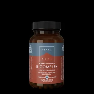 Terranova Health Advanced Synergy B-Complex (50 capsules) - enriched with herbs and adaptogens