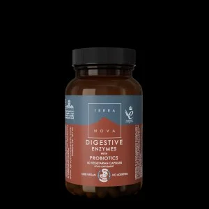 Terranova Health Digestive Enzymes & Probiotics (50 capsules) - enriched with fennel, ginger and burdock