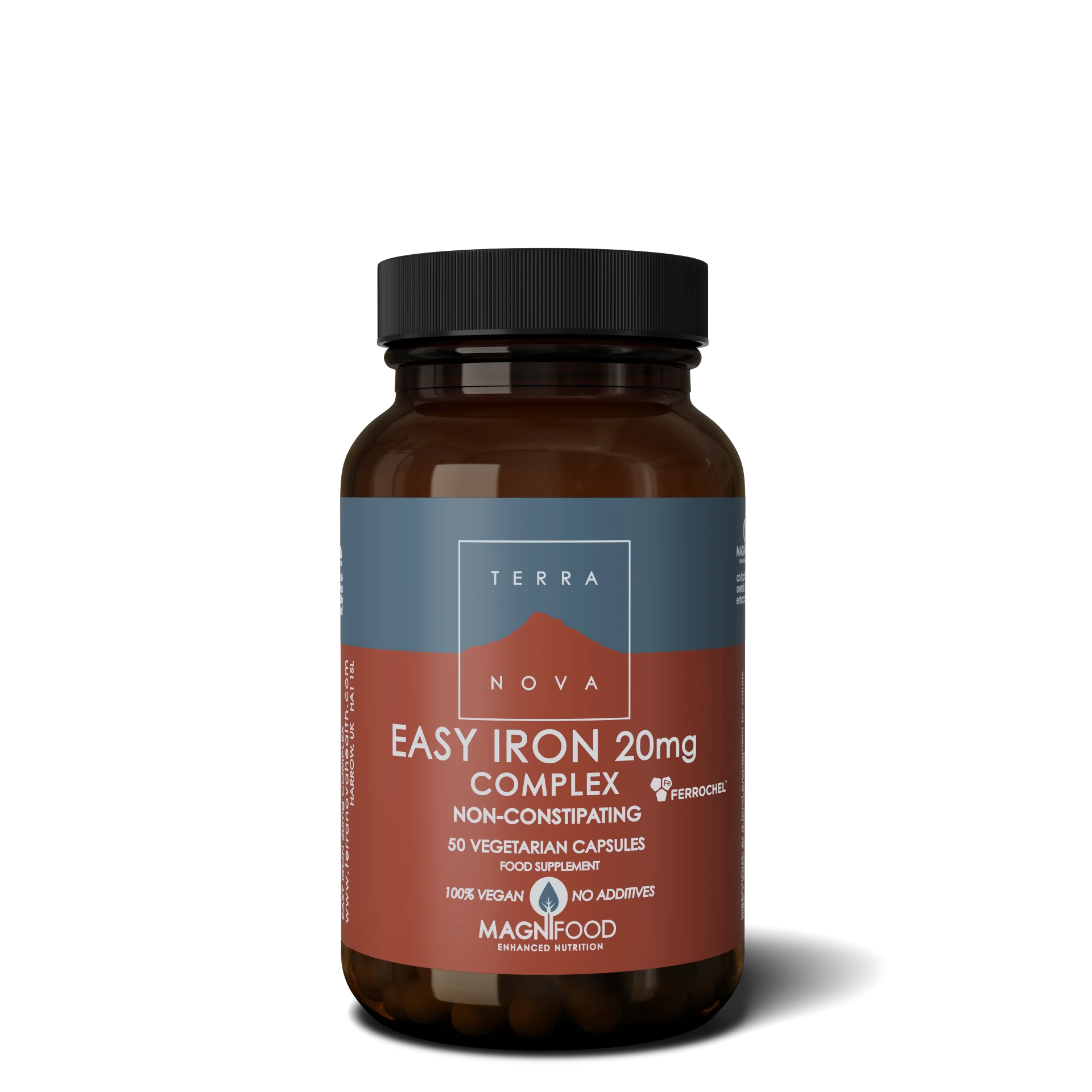 Terranova Health Easy Iron 20 mg Complex (50 capsules) - easily absorbed