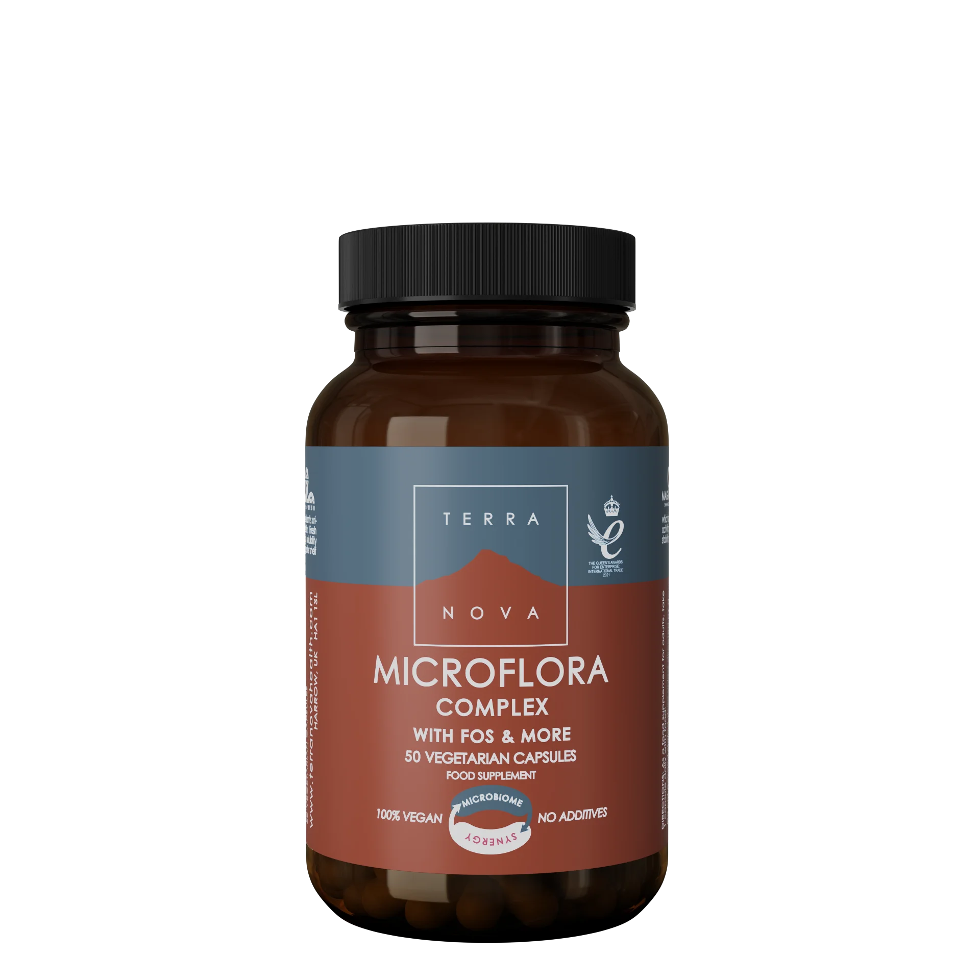 Terranova Health Probiotic Complex & Prebiotics (50 capsules) - for gut microbiota support