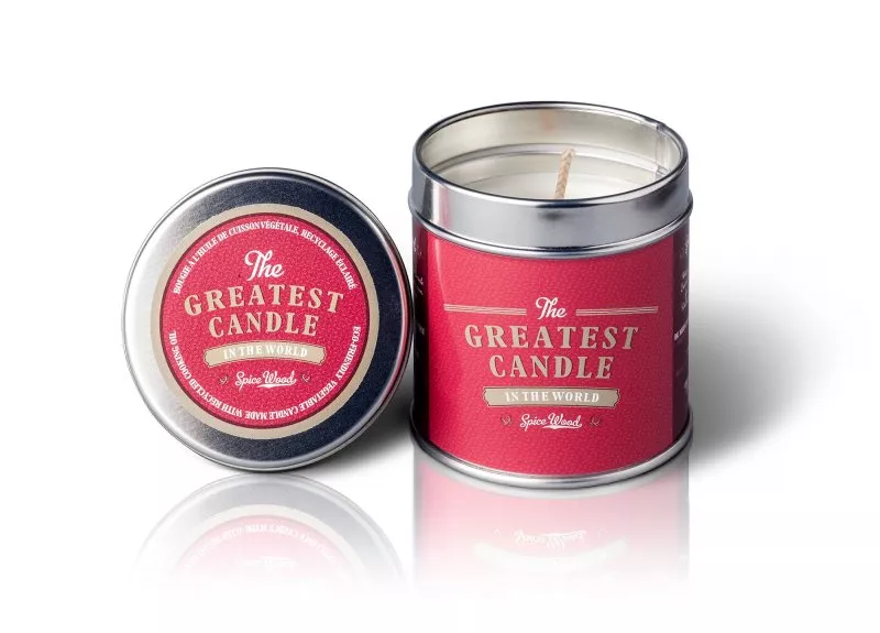 The Greatest Candle in the World Scented candle in a tin (200 g) - wood and spices