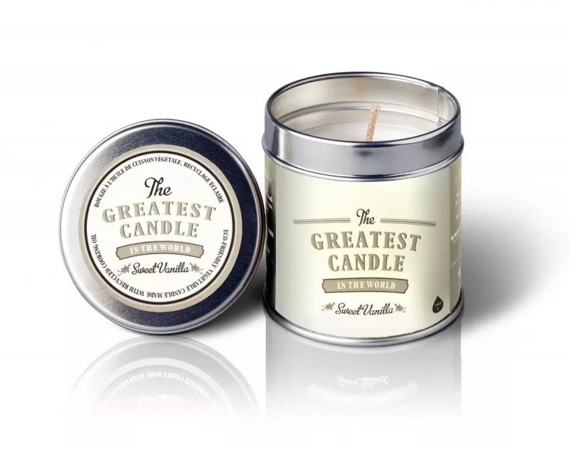 The Greatest Candle in the World Scented candle in a tin (200 g) - sweet vanilla