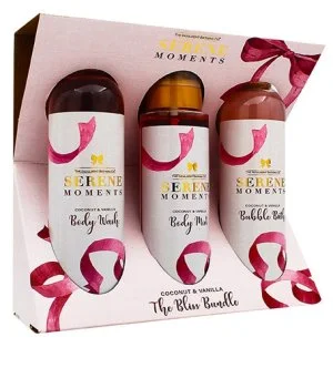 The Indulgent Bathing Co. Serene Moments gift set shower gel 240 ml + bath foam 240 ml + body mist