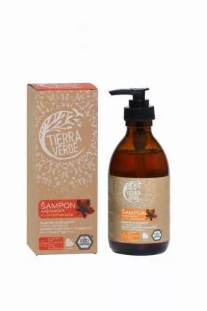 Tierra Verde Chestnut shampoo for strengthening hair with orange (230 ml)